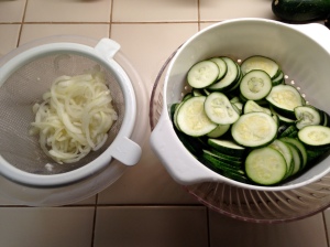 Zucchini and onion
